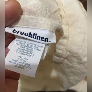 Brooklinen Washed European Linen Pillowcases Standard Cream Set Of 2